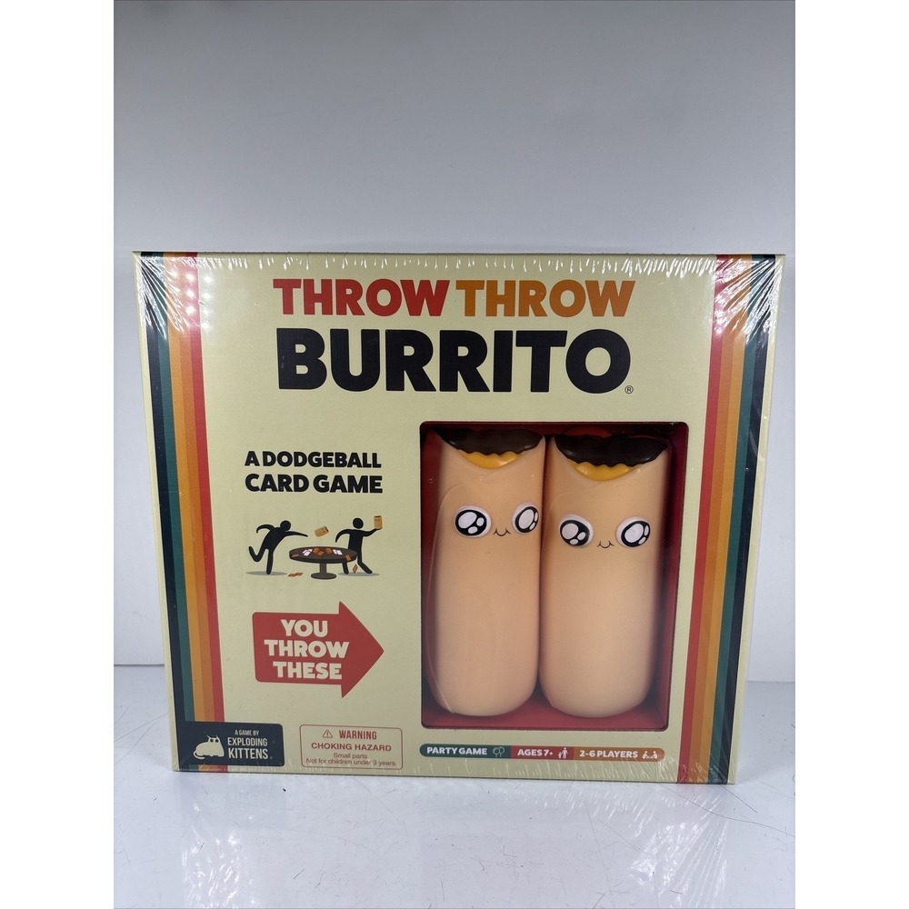 Throw Throw Burrito Card Game by Exploding Kittens Dodgeball New and Sealed